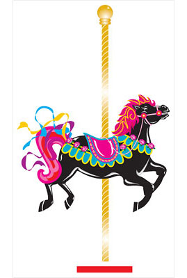 carousel horse illustration